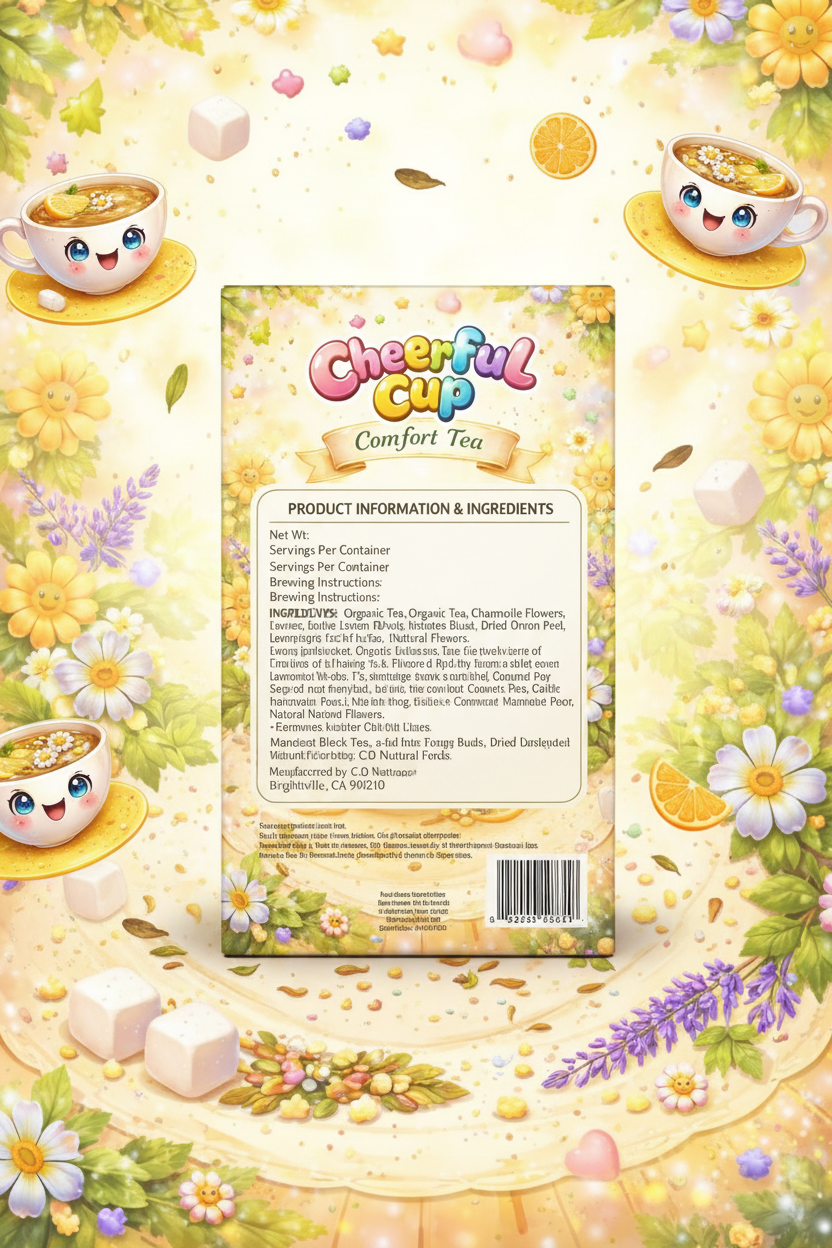 Cheerful Cup Tea - Back